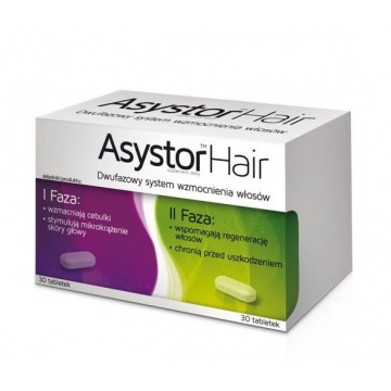 Asystor hair x 60 tabletek (30 tabletek + 30 tabletek)