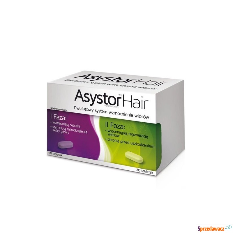 Asystor hair x 60 tabletek (30 tabletek + 30... - Witaminy i suplementy - Płock