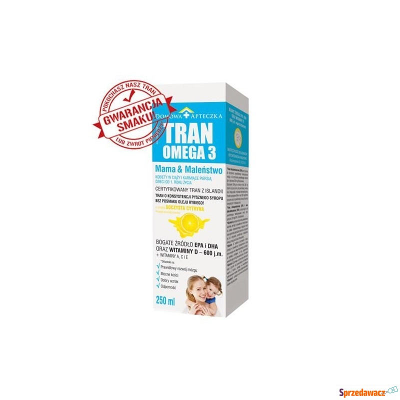 Tran omega-3 mama i maleństwo 250ml - Witaminy i suplementy - Kartuzy