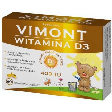 Vimont witamina d3 400iu x 60 kapsułek twist-off