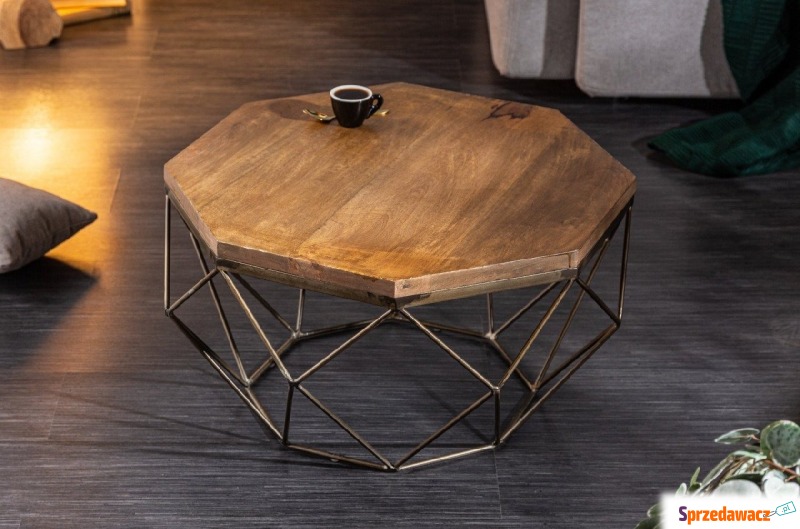 stolik diamond z drewnianym blatem - Stoły, stoliki, ławy - Gdynia