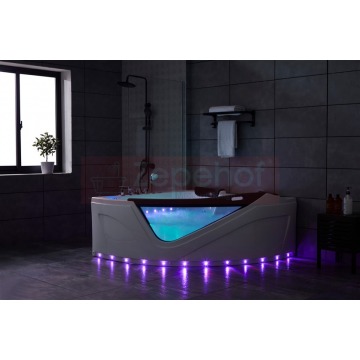 Wanna z hydromasażem LS-2250 narożna 150cmx150cmx68cm chromoterapia z podgrzewaczem