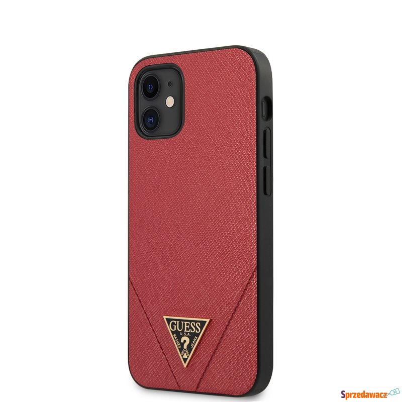 Guess Saffiano V - Etui iPhone 12  Mini (czerwony) - Etui na telefon - Mielec