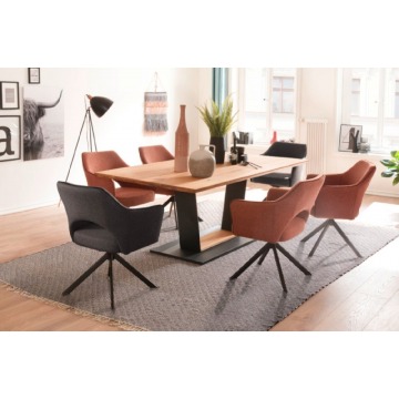 zestaw 2 nowoczesnych krzeseł obrotowych tonala s na metalowych nogach / kolor cappuccino