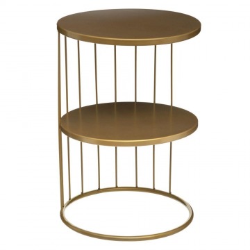 Stolik stół kawowy dwupoziomowy metal 52 cm