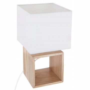 Lampka lampa nocna stołowa biurkowa kwadrat 32 cm