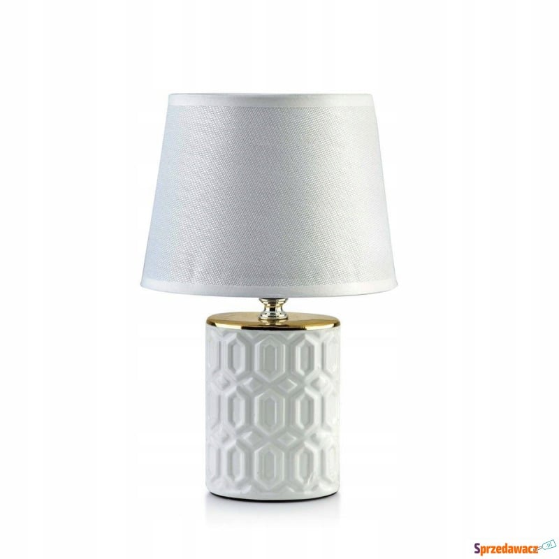 Lampka lampa nocna stołowa biurkowa biała 28 cm - Lampy stołowe - Wieluń