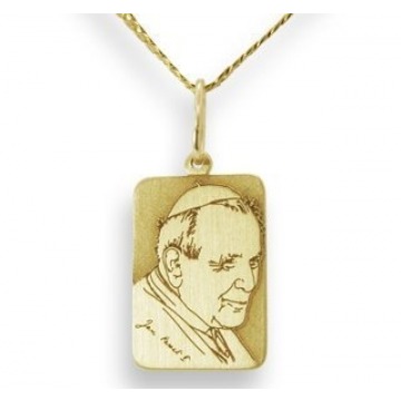 Medalik z żółtego złota z Błogosławiony Jan Paweł II,  WEC-Z-JP-II-5-2