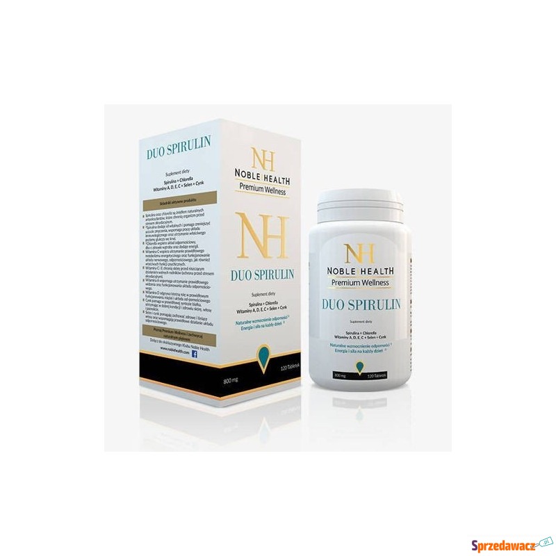 Duo spirulin noble health x 120 tabletek - Witaminy i suplementy - Sopot