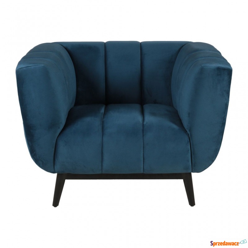 Fotel Amaro niebieski welur - Sofy, fotele, komplety... - Piła