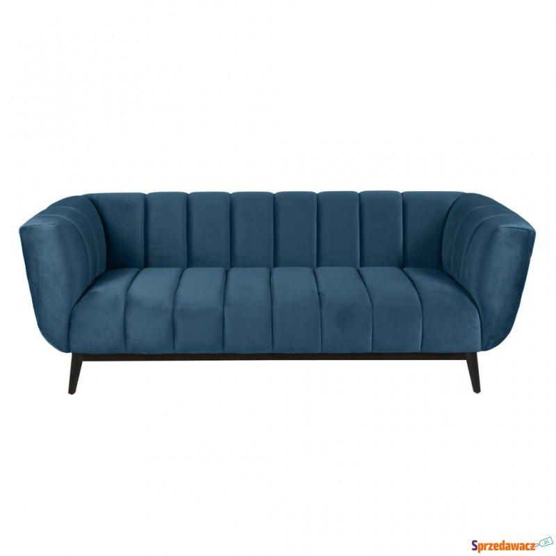 Sofa Amaro 3-osobowa niebieska welur - Sofy, fotele, komplety... - Myślachowice