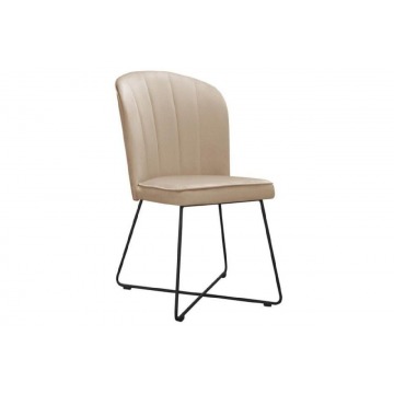 krzesło tapicerowane cornelia x z pionowymi przeszyciami 