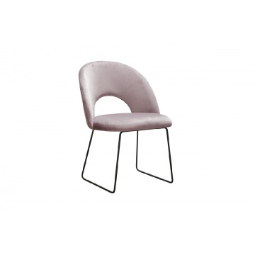 nowoczesne krzesło tapicerowane giana u na metalowych nogach