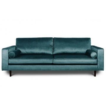  nowoczesna sofa fresh na wysokich nogach z poduszkami wałkami / szerokość 230 cm