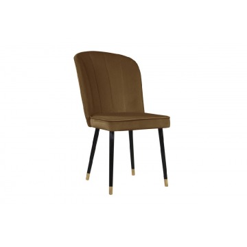 krzesło tapicerowane cornelia z pionowymi przeszyciami