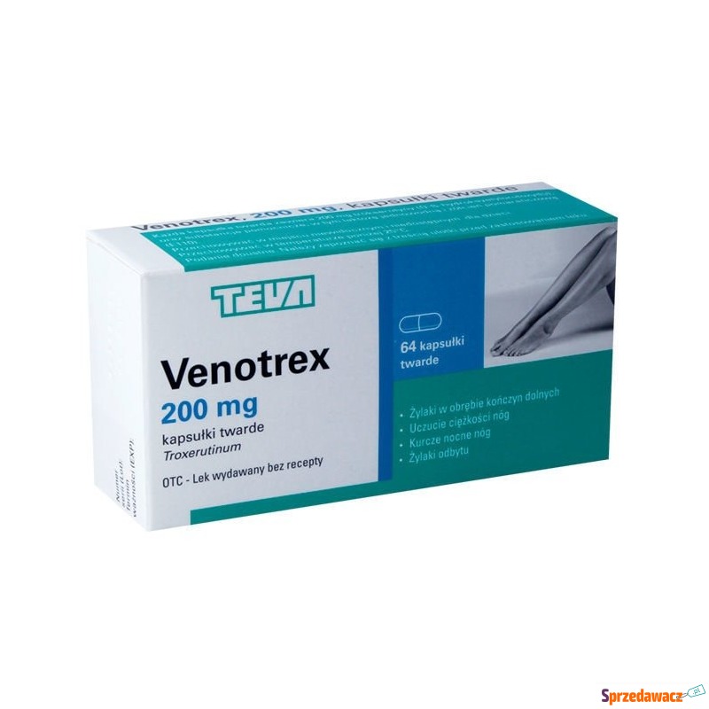 Venotrex 0,2 x 64 kapsułki - Pielęgnacja dłoni, stóp - Białogard
