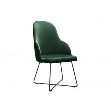 nowoczesne krzesło tapicerowane leona x na metalowych nogach