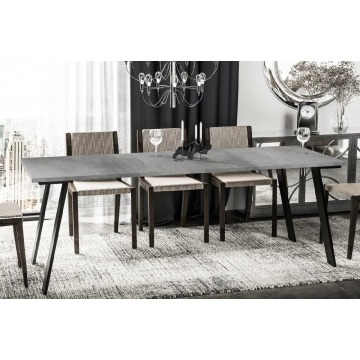 nowoczesny rozkładany stół liwia 130-170 x 80 cm (beton)