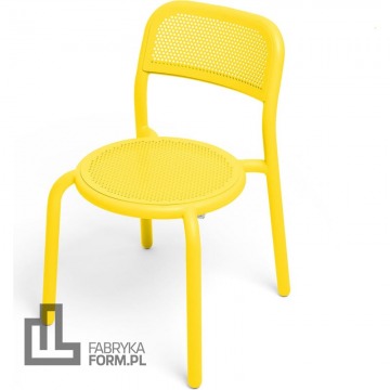 Krzesła ogrodowe Toni żółte 4 szt.