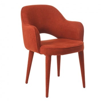 Krzesło z podłokietnikami Cosy Rust tapicerowane