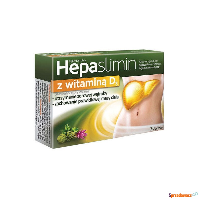 Hepaslimin z witaminą d3 x 30 tabletek - Witaminy i suplementy - Zielona Góra