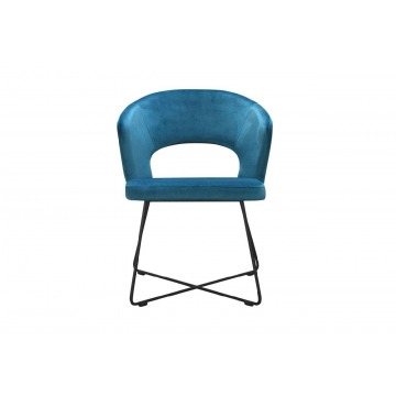 nowoczesne krzesło tapicerowane klemens x na metalowych nogach