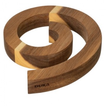 Podstawka pod gorące naczynia spirala DUKA KITCHEN 17x15 cm drewno drewno