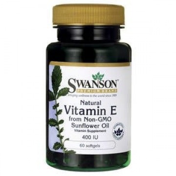 Swanson witamina e naturalna 400iu z oleju z pestek słonecznika x 60 kapsułek