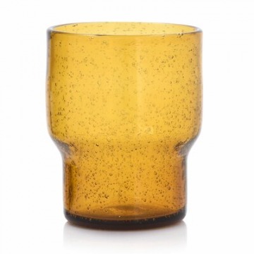 Szklanka do drinków napojów DUKA NORD 300 ml żółta szklana