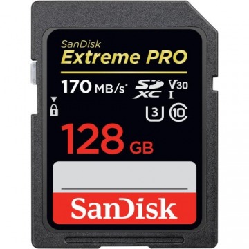Karta pamięci SanDisk EXTREME PRO SDSDXXY-128G-GN4IN (128GB; Class U3, V30; Karta pamięci)