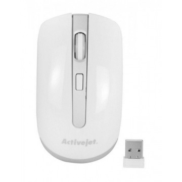 Mysz Activejet AMY-320WS (optyczna; 1600 DPI; kolor biały)