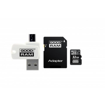 Karta pamięci z adapterem i czytnikiem kart GoodRam All in one M1A4-0320R12 (32GB; Class 10; Adapter