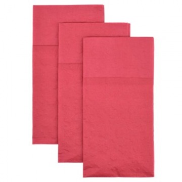 Serwetki kieszonki na sztućce świąteczne PAW 16 sztuk czerwone papier