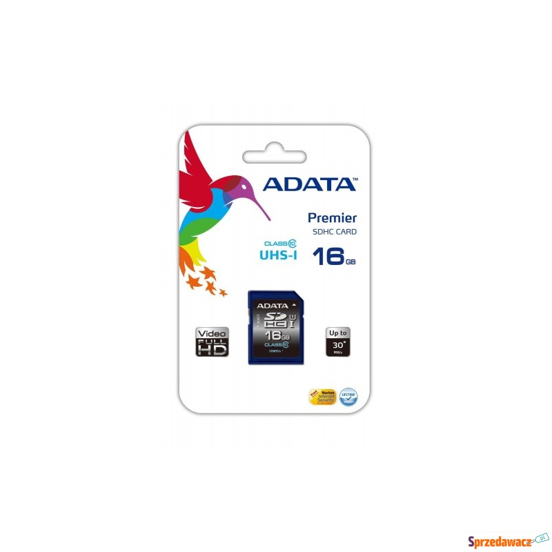 Karta ADATA ASDH16GUICL10-R (16GB; Class 10; Karta... - Karty pamięci, czytniki,... - Jelenia Góra