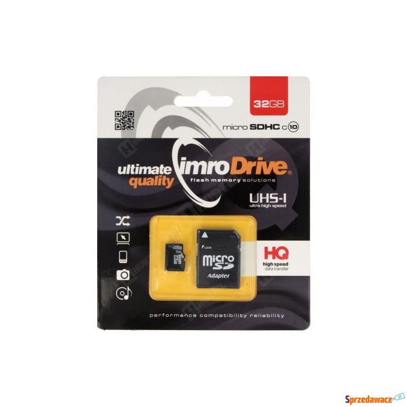 Zestaw kart pamięci IMRO 10/32G UHS-I ADP (32GB;... - Karty pamięci, czytniki,... - Tarnowskie Góry