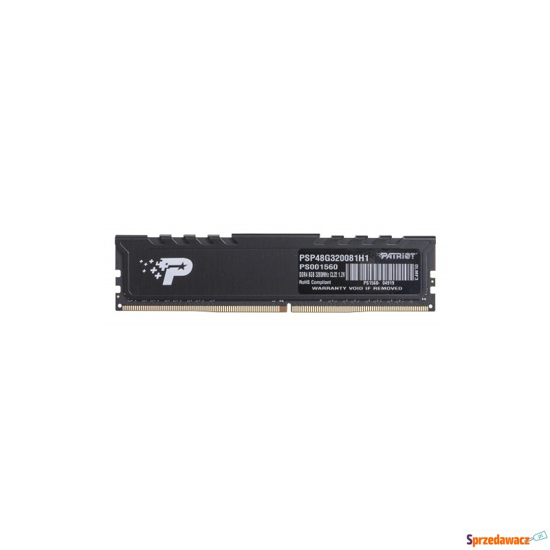 Patriot Premium Black DDR4 8GB 3200MHz 1 Rank - Pamieć RAM - Kalisz