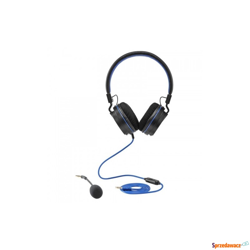 Zestaw Słuchawkowy HEAD:SET 4 Czarno niebieskie - Słuchawki, mikrofony - Śrem