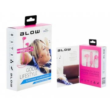 Słuchawki BLOW 5900804081500 (dokanałowe; Bluetooth; z wbudowanym mikrofonem; kolor różowy