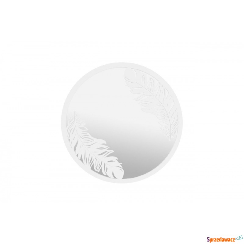 białe ażurowe lustro piume 70 cm / matowe - Lustra - Elbląg
