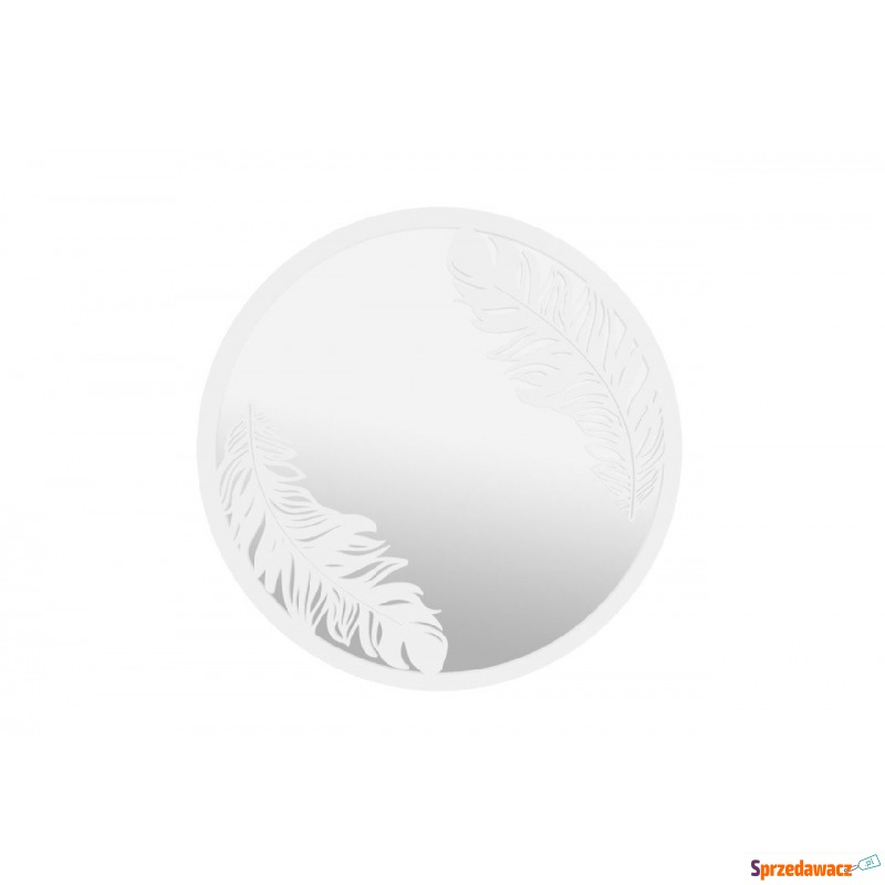 białe ażurowe lustro piume 80 cm / matowe - Lustra - Kwidzyn