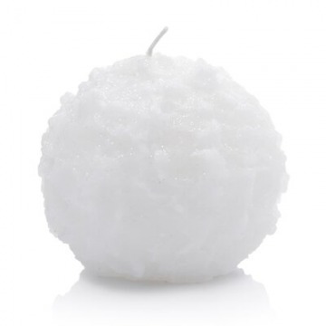 Świeca kula śnieżna DUKA FLAMMA 9 cm biała