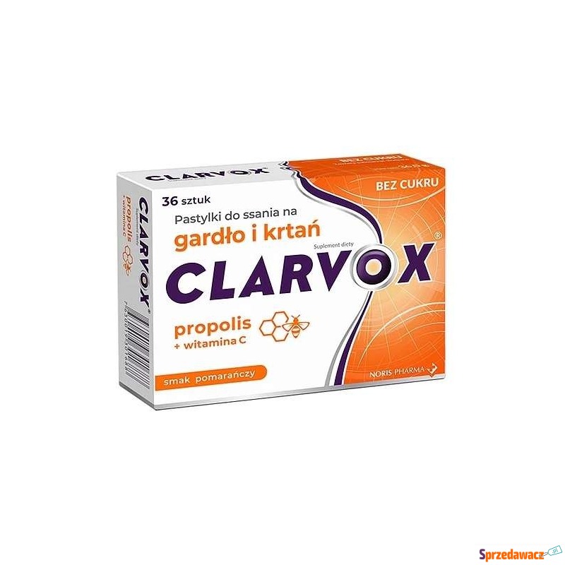 Clarvox propolis smak pomarańczowy x 36 pastylek... - Leki bez recepty - Rumia