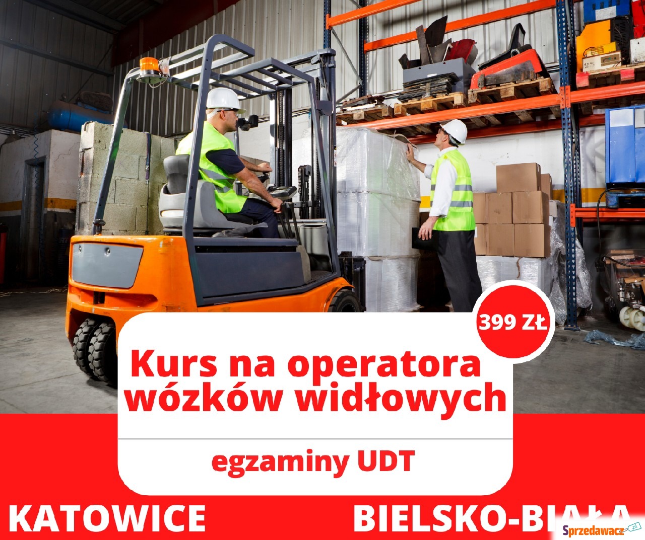 Kurs na wózki widłowe Katowice....