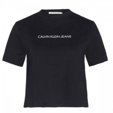 
t-shirt damski calvin klein j20j210497 czarny krótki
