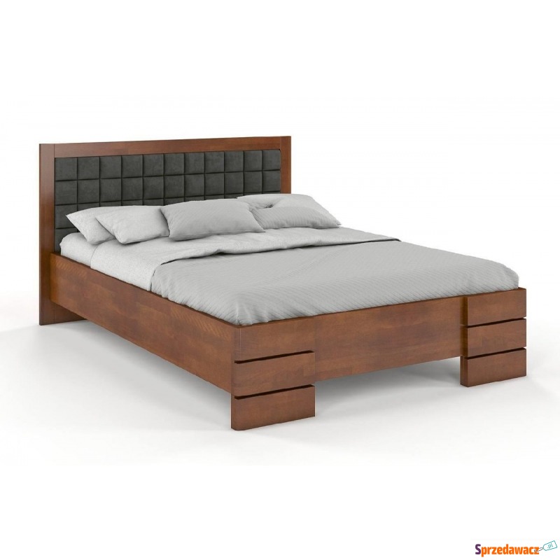 tapicerowane łóżko drewniane - bukowe visby g... - Łóżka - Psary