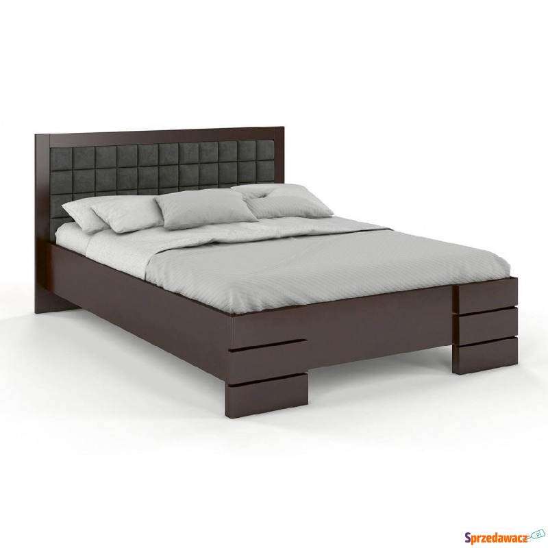 tapicerowane łóżko drewniane - bukowe visby g... - Łóżka - Szczecinek