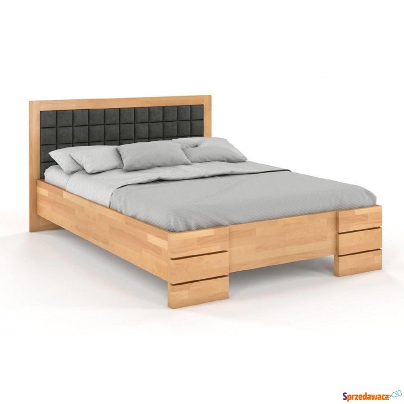 tapicerowane łóżko drewniane - bukowe visby g... - Łóżka - Świdnica