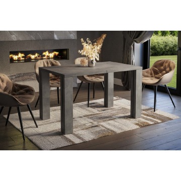 nowoczesny rozkładany stół nisa 80-125 x 80 cm (beton)