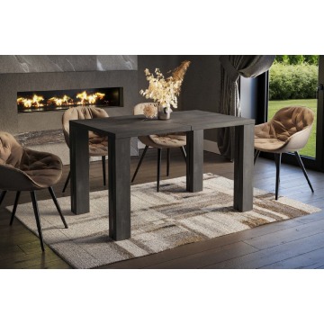 nowoczesny rozkładany stół nisa 80-125 x 80 cm (ciemny beton)