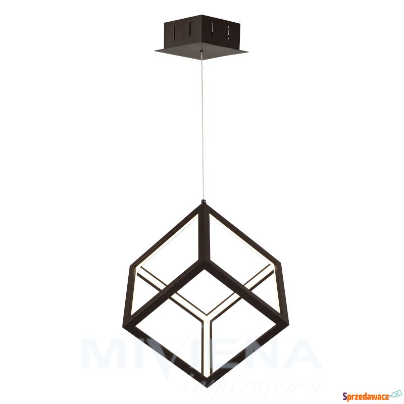 cubus lampa wisząca 1 led biały/brązowy metal - Lampy wiszące, żyrandole - Świecie